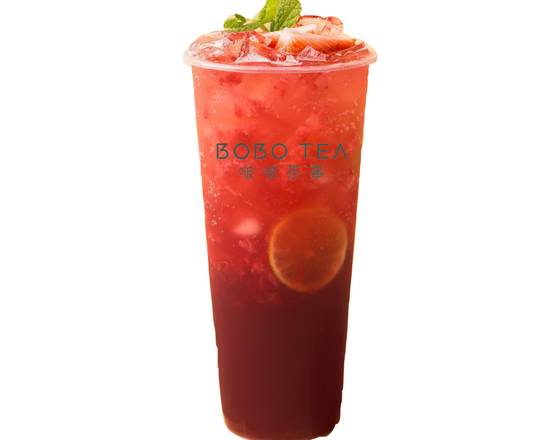 Strawberry-Lemon Ice Tea 草莓爆柠